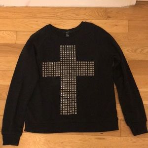 Long sleeve sweater cross jewel from forever 21